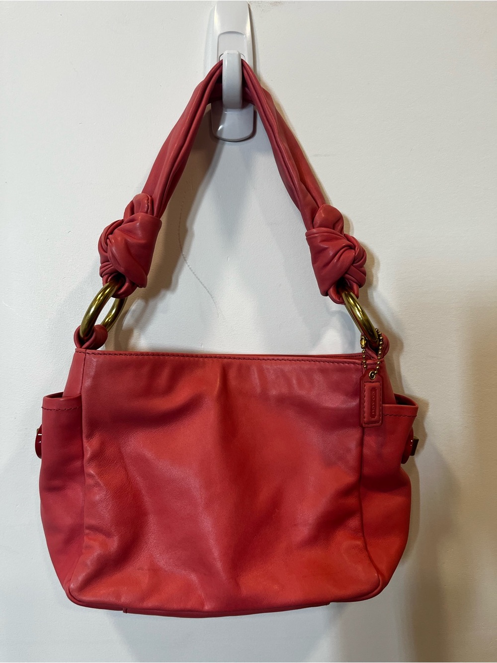 Vintage Coach Parker Resort Pink Leather Small Shoulder Bag RARE